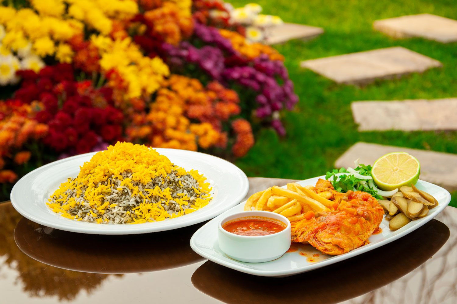 باقالی پلو با مرغ