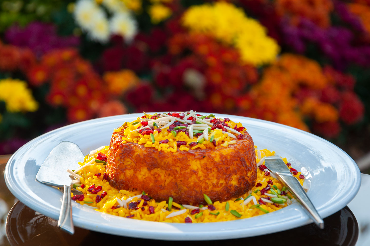 تهچین گوشت و بادمجان